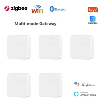 1/5DB Tuya ZigBee 3.0 Intelligens Multi-mode Átjáró ZigBee BLE Bluetooth Háló Híd Hub Smart Home Keresztül Intelligens Élet Alexa, a Google Haza