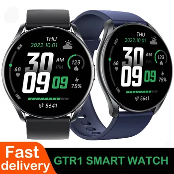 2022 Smartwatch Férfiak GTR1 érintőképernyő Bluetooth IP67 Fitness Tracker Nők Smartwatches Aludni pulzusmérő Az Android-ios