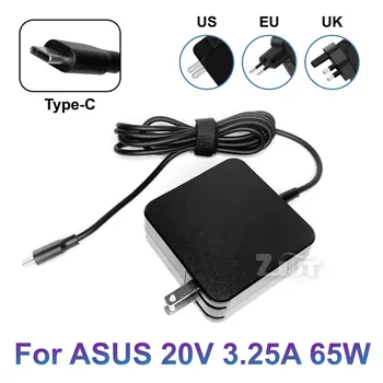 20V 3.25 EGY 65 w-os USB-C C-Típusú Laptop AC Adapter Töltő ASUS ZenBook 14 U4700J U3700J UX435EA UX435EG UM425IA UX393JA