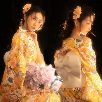 22 Stílusok Kimonót a Nők Tradicionális Japán Kimonó Cosplay Ruha Gésa Yukata Nyári Hosszú Köntöst Femme Fotózás Ruhák