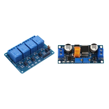 2DB 5V-os, 4 Csatornás Relé Testület Modul Optocoupler LED Lítium Akkumulátor Töltő Modul Testület 5V-32V 0,8 V-30V
