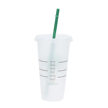 5db Hőmérséklet-Érzékelő színváltozás Bögrék Szalma Csésze víz kupa Műanyag Dobon Matt Tejet, Teát, Kávét Iszik Kupa