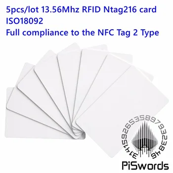 5db/sok RFID-NFC Ntag216 üres kártya 13.56 Mhz-es ISO18092 NTAG 216 üres kártya
