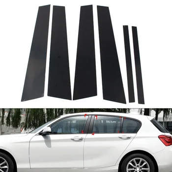 6 Db Fényes Fekete Autó, Ajtó, Ablak Pillér Hozzászólás Dekorációs Fedél Kárpitok BMW 1 Sorozat F20 2012-2019