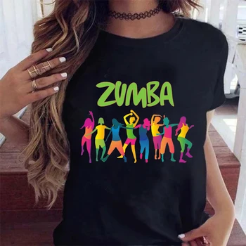 A szerelem Zumba Tánc Nyomtatás Fekete Póló Nyári Divatos Női Ruhák Vicces Grafikus Tshirt Femme Harajuku Ing, Hip-Hop, T-ing