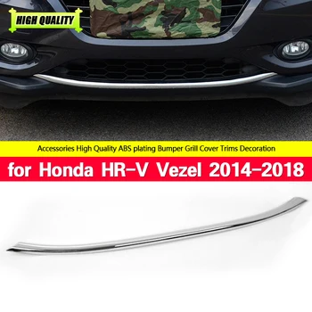 ABS Króm Külső Első Lökhárító Grill Fedezze Kárpitok Dekoráció 1db Autó Stílus Honda HRV HR-V Vezel 2014 2015 2016 2017 2018