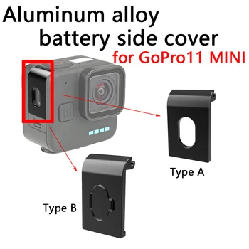 Alumínium Ötvözet Akkumulátor Oldalon Fedezni Gopro Hero 11 Fekete Mini Akció Kamera Tartozékok Kivehető adatkábel Esetben Csepp Megvéde