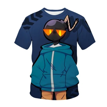 Anime Camiseta Masculina póló péntek Este: Funkin 3d Nyomtatás Nő Férfi Divat Tshirts Fiú Lányok Streetwear Maximum Camiseta Tees