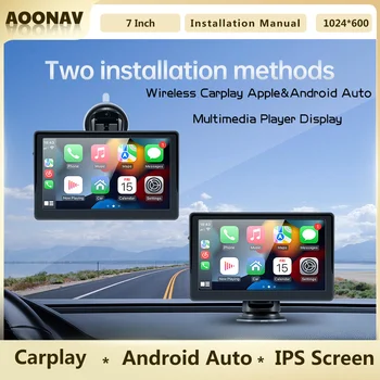 Autó Univerzális Modell Vezeték nélküli Carplay Apple Android Auto Multimédia Lejátszó Kijelző, Touch HD, Sztereó Képernyő GPS, Wifi, FM Rádió