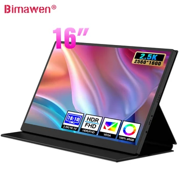 Bimawen 16inch 2.5 K 144 hz Hordozható Monitor 2560*1600 100% - os sRGB Játék Kijelző T-C HDMI A Swtich PS5 Okostelefon Játék PC Számítógép