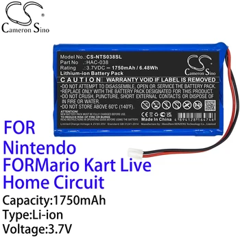 Cameron Sino a Nintendo Mario Kart Élő Otthon Áramkör 1750mAh Li-ion 3,7 V-os Játék Konzol Akkumulátor