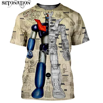 Camiseta Con Estampado 3D-s De Mazinger Z Para Hombre Y Mujer, Ropa De Calle De Estilo Harajuku, Maximum De Verano, Envío Hallgatják