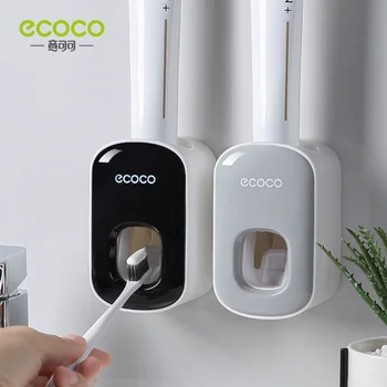 ECOCO Automatikus fogkrém szorította lelet szívó falra szerelt extruder meghatározott háztartási, nem perforált fogkefe polc
