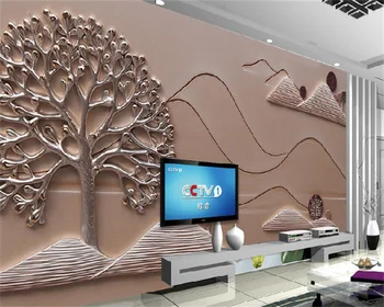 Egyéni háttérkép, 3D háromdimenziós divat megkönnyebbülés tájkép festmény high-end nappali, TV, kanapé háttér fal haza falfestmények