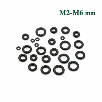 Fekete NBR Gumi O-Gyűrű Tömítések M2 M3 M4 M5 M6 Magas Hőmérséklet Tömítés, Szilikon Gumi Tömítő Gyűrű