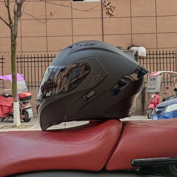 Flip Fel Bukósisakot Dupla lencse teljes arc sisak, Magas minőségű DOT jóváhagyott Moto cascos motociclistas capacete