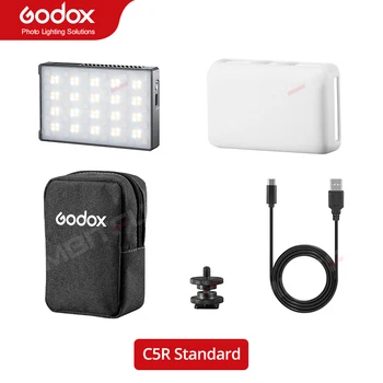 Godox C5R 5W 2500-8500K Knowled RGB Creative Light Hordozható Mini Zsebében RGB Videó Világítás DSLR Fényképezőgép Fényt Vlogging Élő