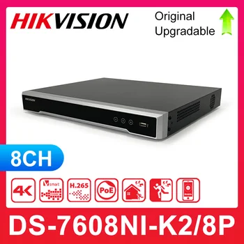 Hikvision Eredeti 8CH 4K POE NVR DS-7608NI-K2/8P Hálózati Videó Rögzítő nvr POE IP cctv Biztonsági kamera, biztonsági rendszer