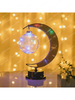 Hold-Fény Lámpa LED spot Lámpa Kovácsoltvas Hold Fény Dekoratív Lámpa Kreatív asztali Lámpa Hálószoba Dekoratív Modell Lámpa