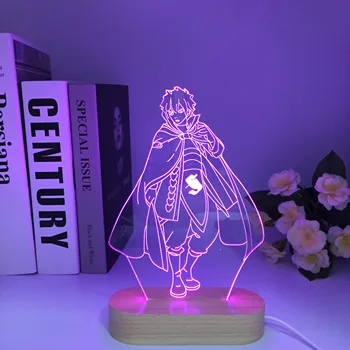 Japán Rajzfilm Ábra Színek Touch Optikai Illúzió, asztali Lámpa, Fa 3D-s LED Lámpa lakberendezési Modell Dropshipping