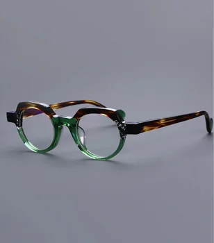 Kiváló Minőségű, Kézzel Gyártott-Acetát Szemüveg Keret Retro Férfi Optikai Szemüveg Japán Design Receptet Vintage Szemüveg Nők