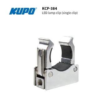 KUPO LED lámpa klip T12-es alumínium ötvözet erős rugós kapocs egyetlen klip 3/8, majd 1/4 női szál KCP-384