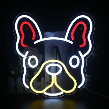 Kutya neonreklám USB Powered a Gyerek Szoba Dekoráció, Állati LED Neon Fény, Szabályozható Esztétikai Room Decor Wall Art