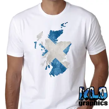 Legújabb Divat Skócia A Zászló, Póló Skót Büszkeség Klán Tartan Szórakoztató Nők, Mind A Férfiak Sizes100% Pamut Póló, Humor