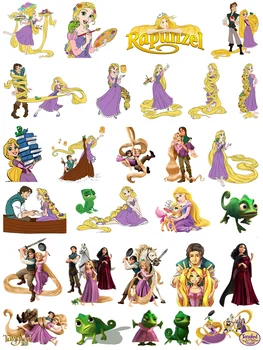 Népszerű Kusza Clip Art Rapunzel Javítás ruhára vasalható, ruházat, vinyl matricák
