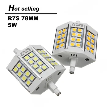 R7S LED Lámpa 85V~265V 5050 smd 78mm/118mm/135mm/189mm 5W 10W 15W 20W Kukorica izzó Reflektor halogén helyére floodlight LED