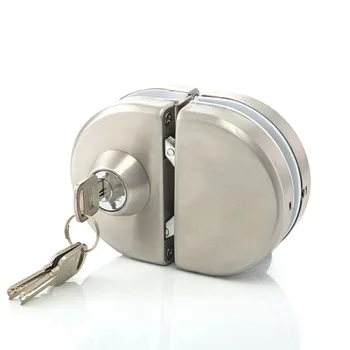 Rozsdamentes acél üveg ajtó lock lopásgátló zárat anti-theft üveg ajtó zár váltózár push-pull ajtó 3 kulcsok