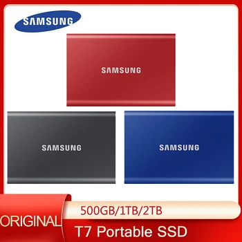 Samsung T7 Portable 500GB SSD 1 tb-os 2 tb-os Külső Merevlemez-Merevlemez, ssd Merevlemez USB 3.2 Gen 2 Kompatibilis SSD Laptop, Asztali