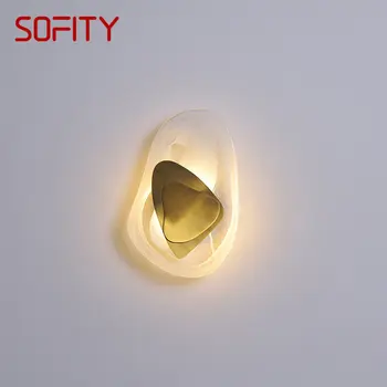 SOURA Északi Fali Lámpa, Modern LED Egyszerű Arany Vintage Kreatív Üveg Gyertyatartók Fény Haza Nappali, Hálószoba, Folyosó Dekoráció