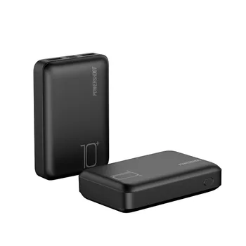 Ultravékony mobil telefon töltés kincs Mini mobil tápegység 10000 mA termikus ruházat Hordozható töltő kincs, 5V-os, fekete