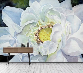 wellyu Egyedi háttérkép, 3d absztrakt akvarell fehér magnólia virág nappali háttér nappali háttérképet