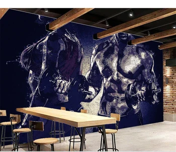 wellyu Egyéni nagy 3D-s falfestmény, kreatív, kézzel festett stílus tornaterem, nappali, hálószoba háttér fal 3d háttérkép Cucc de parede