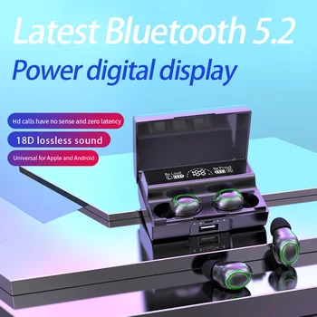 Új MD828 Vezeték nélküli Bluetooth fejhallgató TWS Mini Touch digitális Kijelző, lélegzést utánzó fény be-fül sport fejhallgató Ingyenes szállítás